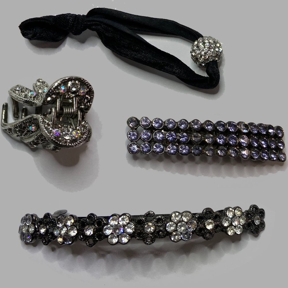 FOUR SPARKLING HAIR ACCESSORIES